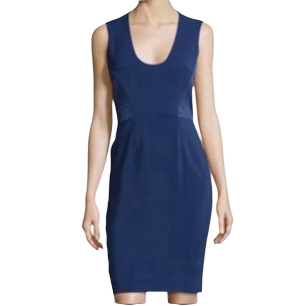 L'AGENCE Royal Blue Mixed Media Cocktail
Dress, in Excellent Pre Loved Condition